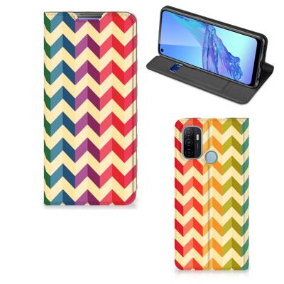OPPO A53 | A53s | Hoesje met Magneet | Zigzag Multi Color OPPO A53 | A53s | Hoesje met Magneet | Zigzag Multi Color