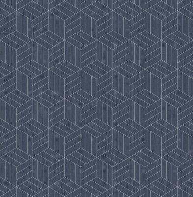 Dutch Wallcoverings Euphorie - Dessin - Blauw/Zilver