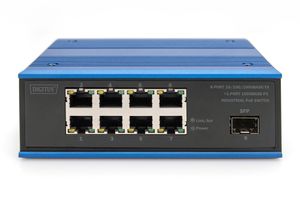 Digitus DN-651137 netwerk-switch Unmanaged Gigabit Ethernet (10/100/1000) Power over Ethernet (PoE) Zwart, Blauw