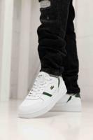 Lacoste T-Clip Sneakers Heren Wit/Groen - Maat 43 - Kleur: WitGroen | Soccerfanshop
