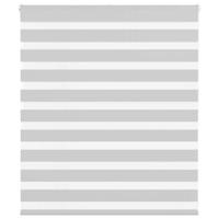 VidaXL Zebra rolgordijn 135x100 cm stofbreedte 130,9 cm lichtgrijs
