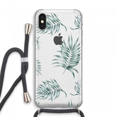 Simple leaves: iPhone XS Max Transparant Hoesje met koord