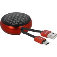 DeLOCK 85819 USB-kabel 0,92 m 2.0 USB A USB C Zwart, Rood