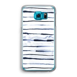 Ink Stripes: Samsung Galaxy S6 Transparant Hoesje
