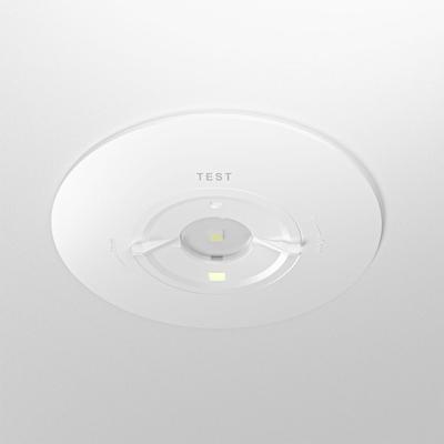 Parvos - LED Inbouwspot Noodverlichting Wit - 1,6W 330lm - Verwisselbare lens - IP20 - 3 uur noodaccu - 6500K - Autotest functie