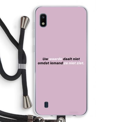 uw waarde daalt niet: Samsung Galaxy A10 Transparant Hoesje met koord