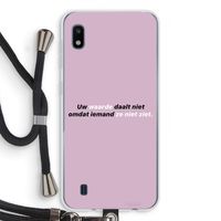 uw waarde daalt niet: Samsung Galaxy A10 Transparant Hoesje met koord