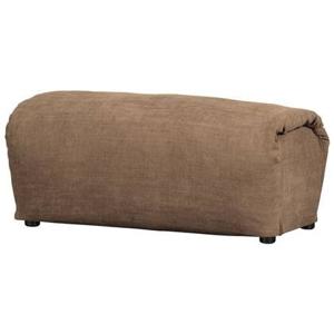 WOOOD Baggy Hocker- Geweven Chenille - Bruin - 46x91x50