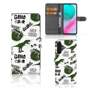 Telefoonhoesje met Pasjes voor Samsung Galaxy M54 Dinosaurus