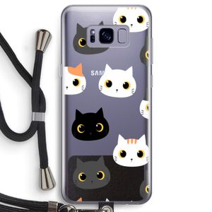 Katten: Samsung Galaxy S8 Transparant Hoesje met koord