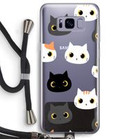 Katten: Samsung Galaxy S8 Transparant Hoesje met koord