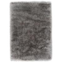 Hoogpolig Glanzend Vloerkleed Grijs-120 x 170 cm