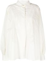 Elie Saab chemise brodée de dentelle - Blanc - thumbnail