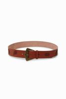 Leren riem met paisleys - BROWN - 85