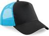 Beechfield CB640 Snapback Trucker - Black/Surf Blue - One Size