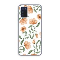 Peachy flowers: Samsung Galaxy A03s Transparant Hoesje Peachy flowers: Samsung Galaxy A03s Transparant Hoesje