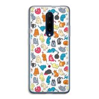 Kleurrijke katten: OnePlus 7 Pro Transparant Hoesje