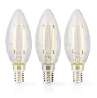 Nedis LED-Filamentlamp E14 | 2 W | 250 lm | 2700 K | 3 stuks | 1 stuks - LBFE14C351P3 LBFE14C351P3 - thumbnail