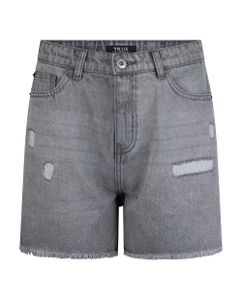 Rellix Meisjes jeans short - high waist - Used grijs denim