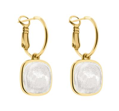 Qoss Hang Oorbellen Yinthe Crème | Goud