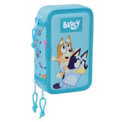 Driedubbele Pennenzak Bluey Hemelsblauw 12,5 x 19,5 x 5,5 cm 36 Onderdelen