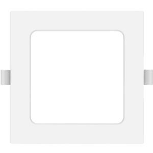 LED Downlight Pro - Aigi Trinko - Inbouw Vierkant 6W - Helder/Koud Wit 6500K - Mat Wit - Kunststof - 120mm