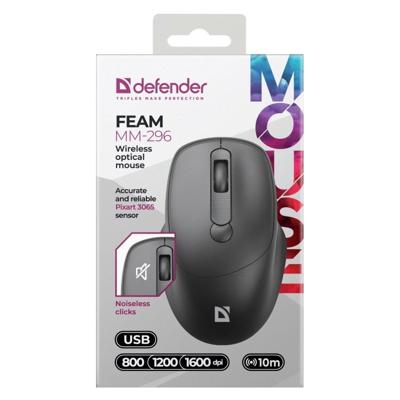 MUIS DEFENDER FEAM MM-296 RF SILENT ZWART