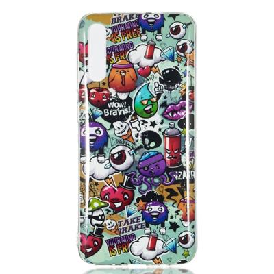Rubbish Pattern Noctilucent TPU Soft Case for Galaxy A70