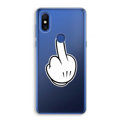 Middle finger white: Xiaomi Mi Mix 3 Transparant Hoesje