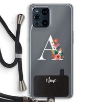 Pink Bouquet: Oppo Find X3 Transparant Hoesje met koord