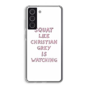 Christian Grey: Samsung Galaxy S21 FE Transparant Hoesje