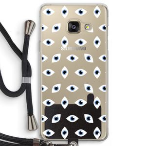 Eyes pattern: Samsung Galaxy A3 (2016) Transparant Hoesje met koord