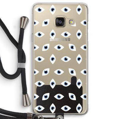 Eyes pattern: Samsung Galaxy A3 (2016) Transparant Hoesje met koord