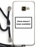 Alone: Samsung Galaxy A3 (2016) Transparant Hoesje met koord