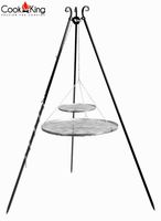 CookKing: Driepoot 180 cm met dubbel RVS grillrooster 70+40 cm CookKing: Driepoot 180 cm met dubbel RVS grillrooster 70+40 cm