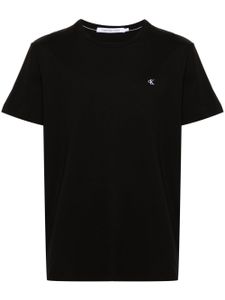 Calvin Klein t-shirt en coton à patch logo - Noir