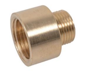 Kirchhoff Messing reduceerkraanverlenging, blank, 1/2"IT x 3/4"ET - 989311555