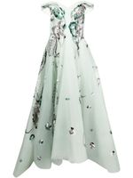 Saiid Kobeisy robe en tulle à une épaule - Vert - thumbnail