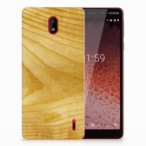 Nokia 1 Plus Bumper Hoesje Licht Hout