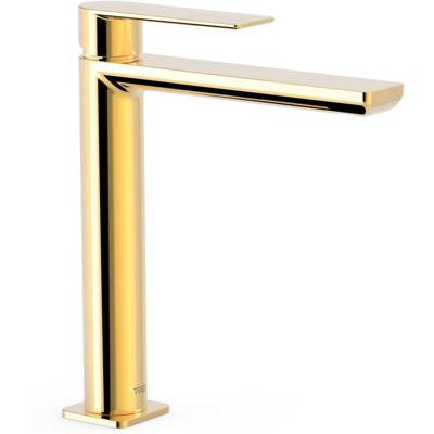 Wastafelkraan Tres Loft | Opbouw | Mengkraan | Hoog model | 1-hendel | Rond | 24k Goud glans
