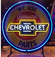 Chevrolet Neon Verlichting Met Bord 64 x 64 cm