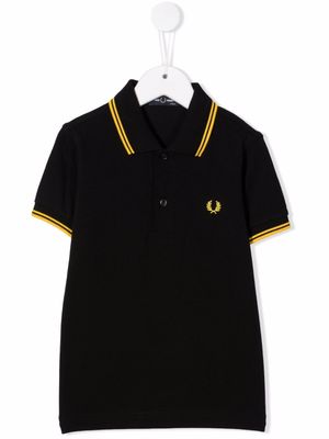 Fred Perry Kids polo à bords rayés - Noir