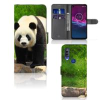 Motorola One Action | Telefoonhoesje | Met pasjeshouder | Panda