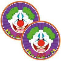 Halloween bierviltjes - 20x stuks - clown - karton - dubbelzijdig