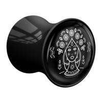 Double Flared Plug met Zodiac Circle Design Acryl Tunnels & Plugs - thumbnail