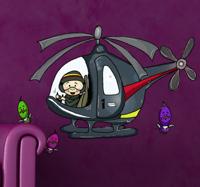 Kinderen helicopter sticker