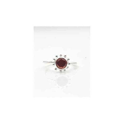 Zilveren Ring Granaat