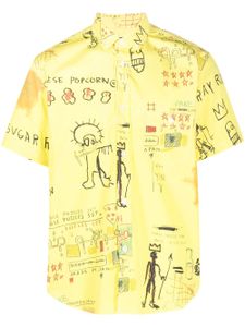 Junya Watanabe MAN chemise en coton à imprimé graphique - Jaune