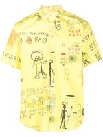 Junya Watanabe MAN chemise en coton à imprimé graphique - Jaune
