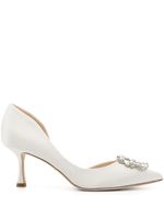 Badgley Mischka escarpins à ornements en cristal 60 mm - Blanc